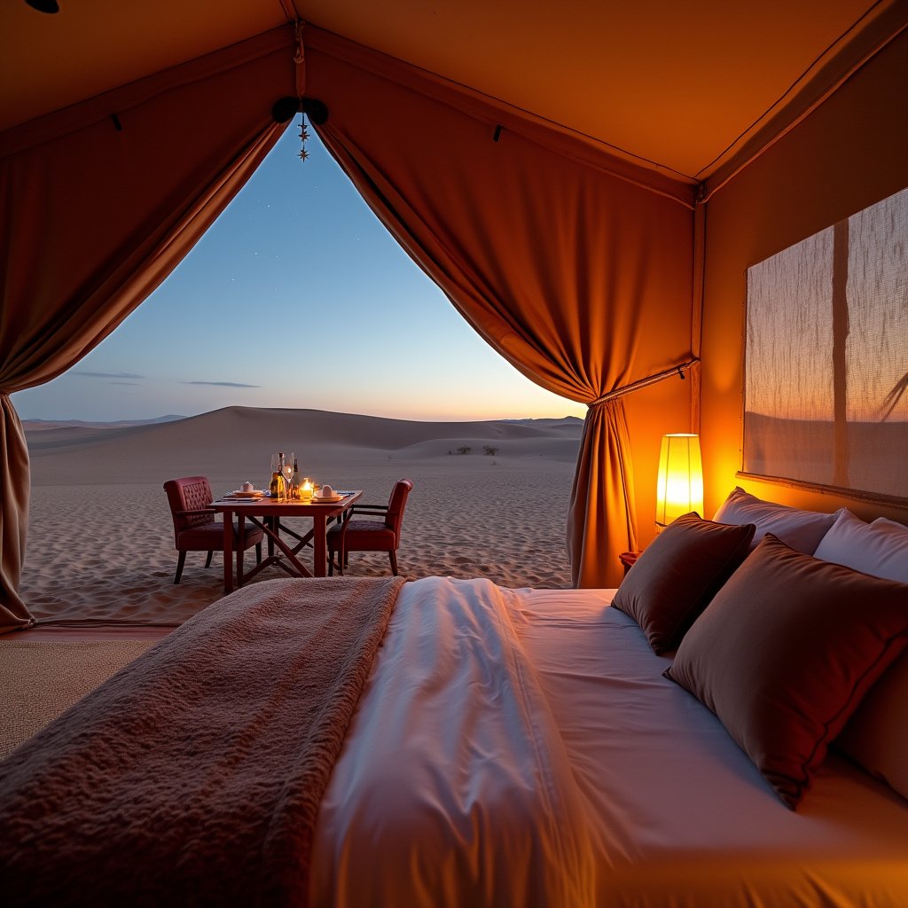 Luxury desert camp in Merzouga Sahara